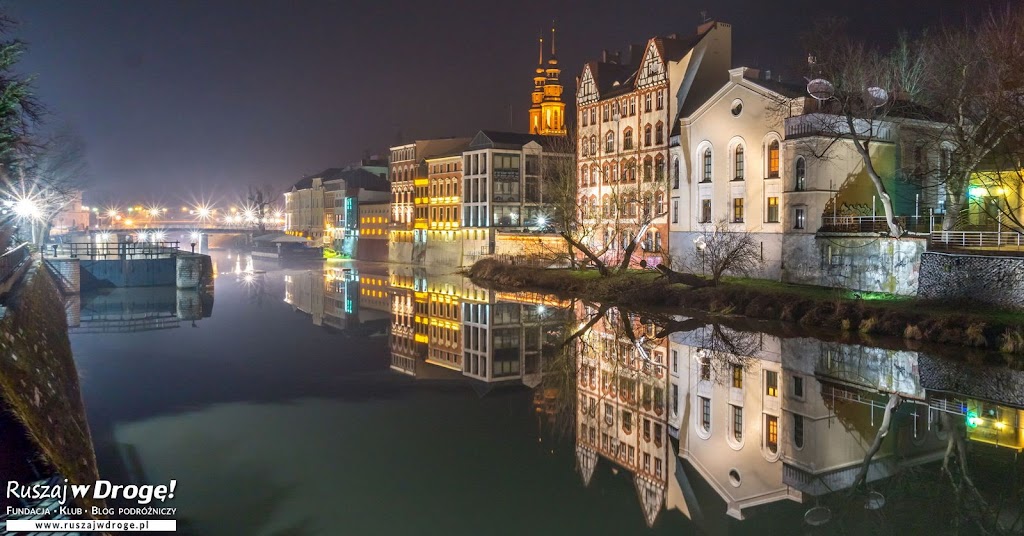 Opolska Wenecja - Młynówka nocą