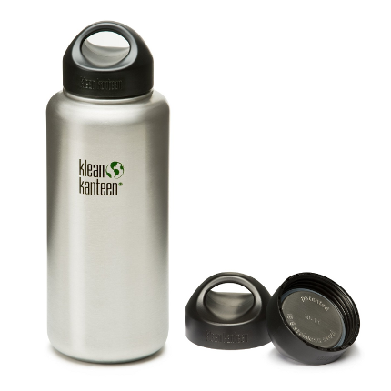Klean Kanteen Wide Mouth Bottle with Stainless Steel Loop Cap - image