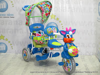 Sepeda Roda Tiga Royal RY8598CJ Baby Ball 2 Kursi Dobel Musik Jok Kain