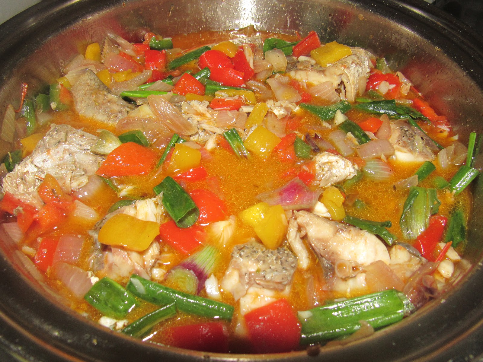 Fresh Fish stew with vegetables (Caribbean Stewed fish altered for my Nigerian palate) Wives