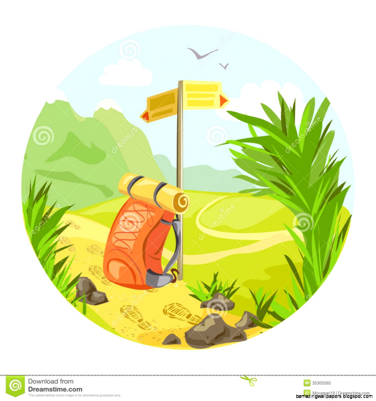 Mountain Hiking Stock Illustrations Vectors  Clipart – 2877