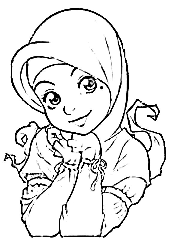 Kartun Muslimah Colouring Pages  Holidays OO