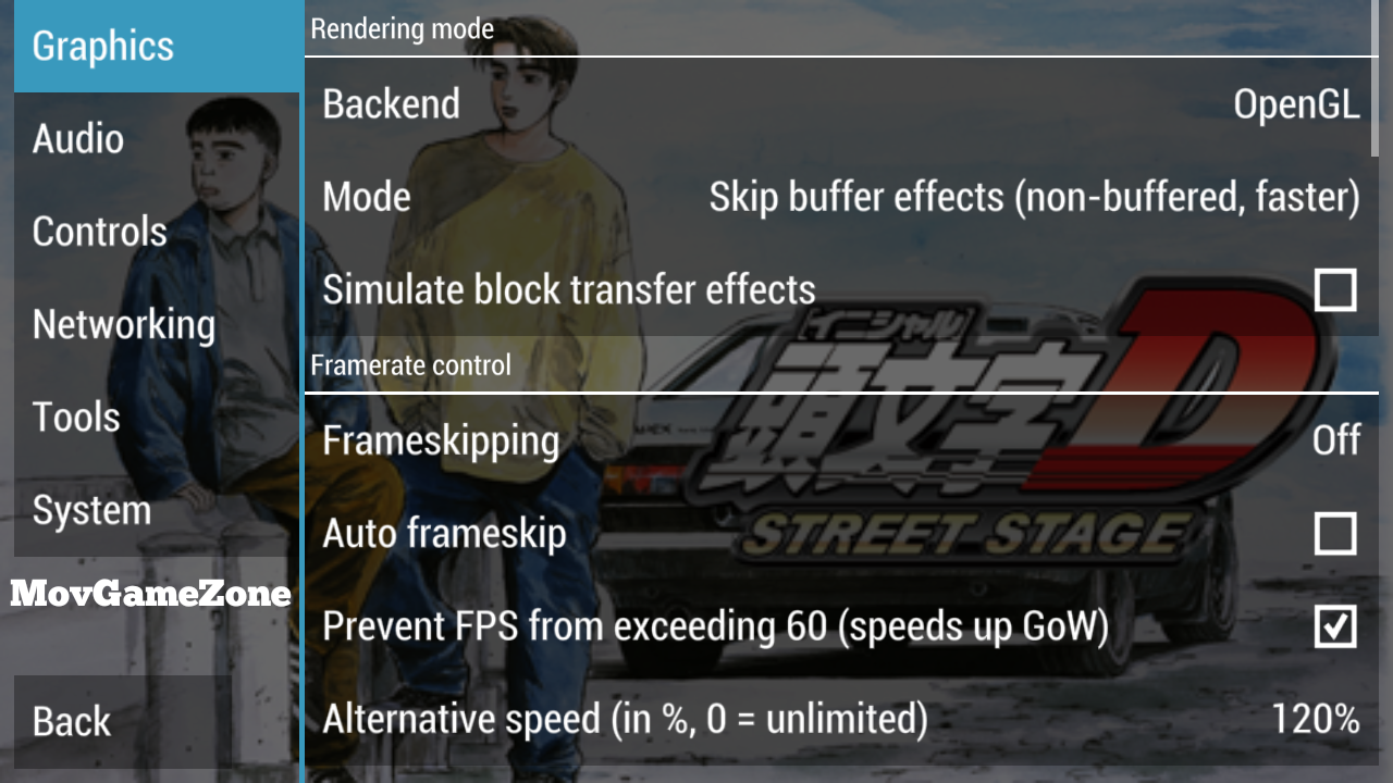 Best Ppsspp Setting Of Initial D Street Stage Using Ppsspp Blue Or