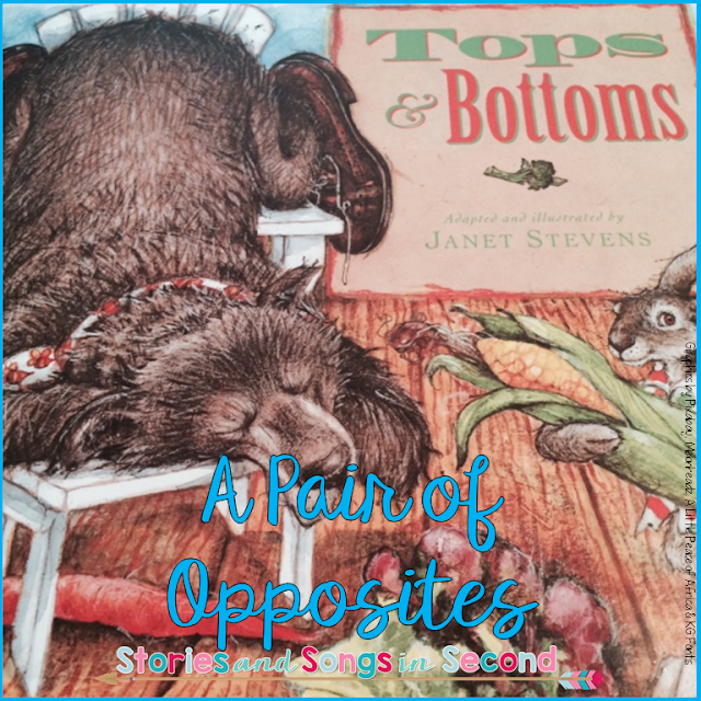 Primary grade students will love comparing and contrasting both the character traits of Bear and Hare, and the vegetables growing in their garden, using Janet Stevens' TOPS AND BOTTOMS as a mentor text.