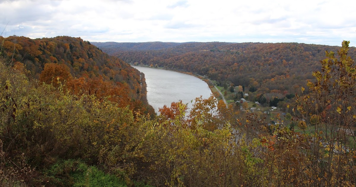 Brady's Bend Overlook in Autumn Allegheny River View in Clarion County