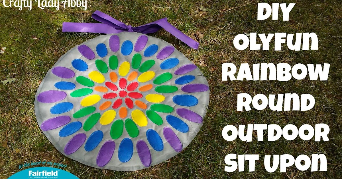 SEWING DIY OlyFun Rainbow Round Outdoor Sit Upon