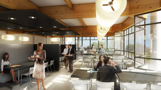 Perspective 3D du RIE - restaurant d'entreprise