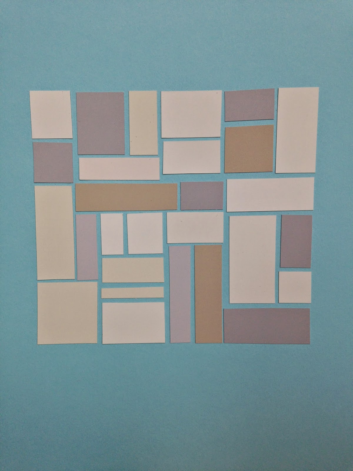 Helen Shaddock Collage drawings with neutral colours