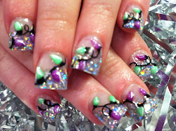 nail christmas lights acrylic purple 3d string