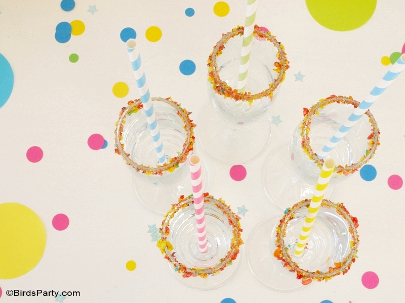 New Year's Eve DIY Confetti Inspired Party Ideas for Kids - BirdsParty.com