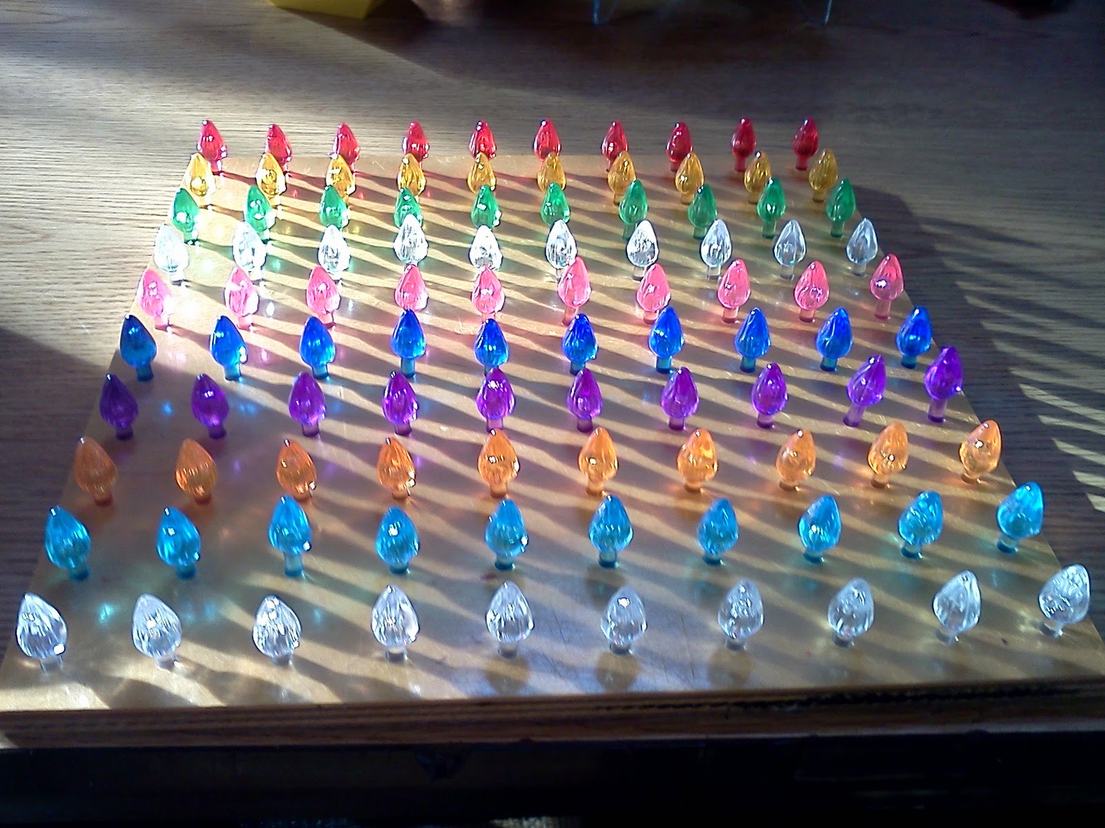 Montessori Design Holiday Lights Peg Board