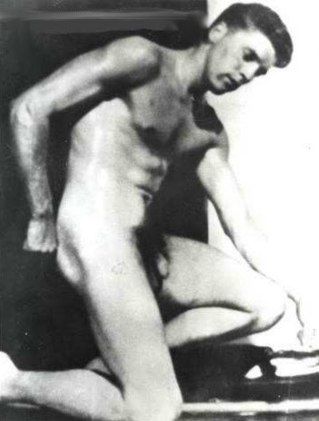 Burt Lancaster modeling nude.