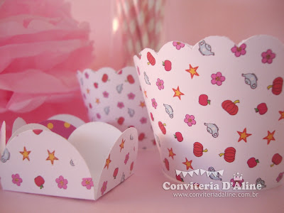 wrappers personalizados decoração festa princesas