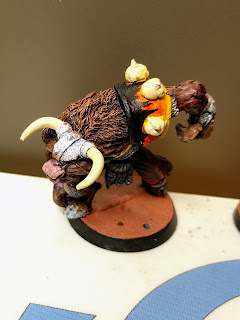 The fur was really improved by a purple wash to increase the contrast Minotaur top view