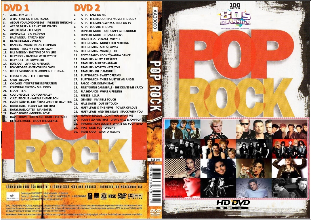 DVD POP ROCK ANOS 80 90 VOL. 1&2 - ANOS 80 A FESTA
