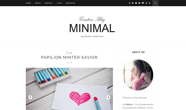Minimal Clean & Responve Blogger Template