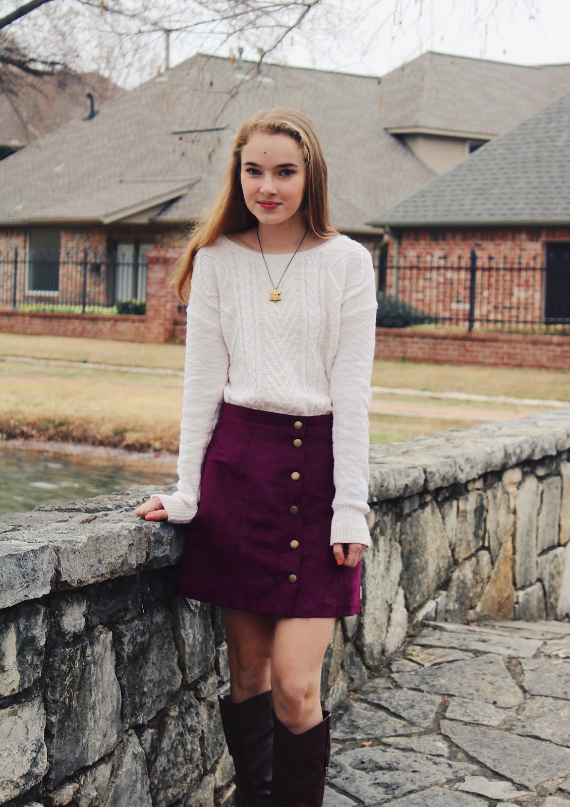 style a purple skirt — Bottoms | HOWTOWEAR Fashion