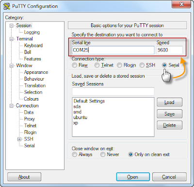 Menggunakan PuTTY : Aplikasi Komunikasi Serial (RS232) Pengganti Hyperterminal