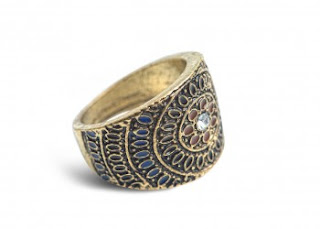 domed ring with mosaic detail