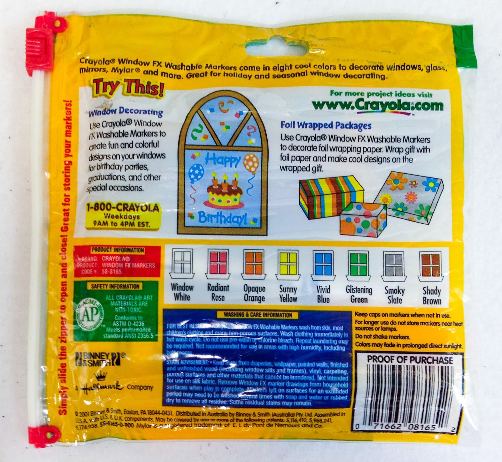 8 Count Crayola Window Markers What's Inside the Box Jenny's Crayon