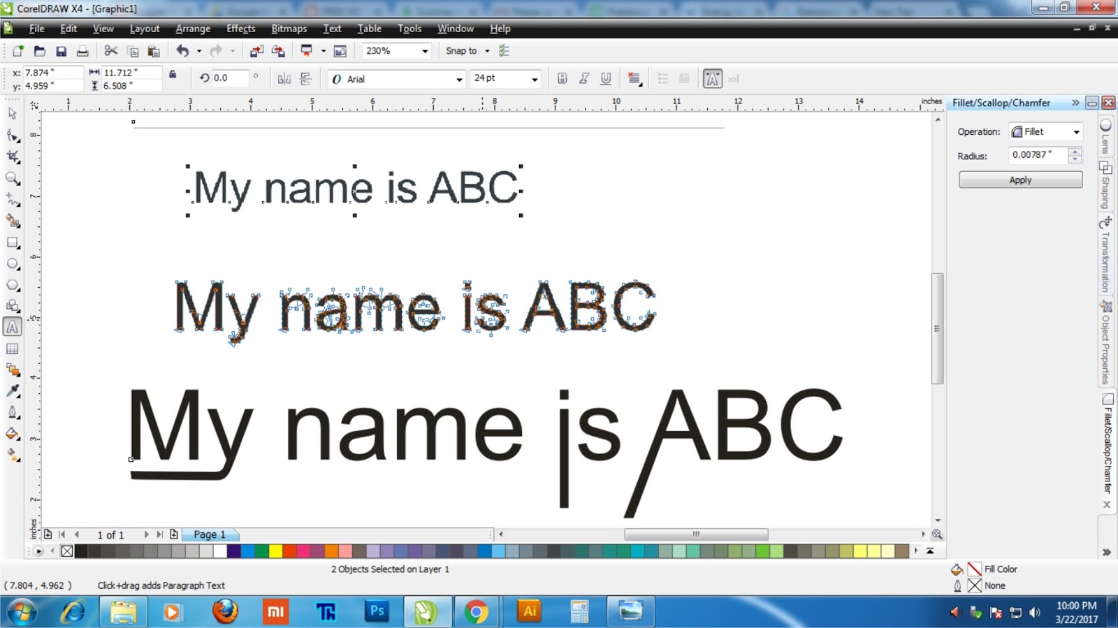 COREL DRAW ME REPEAT COMMAND