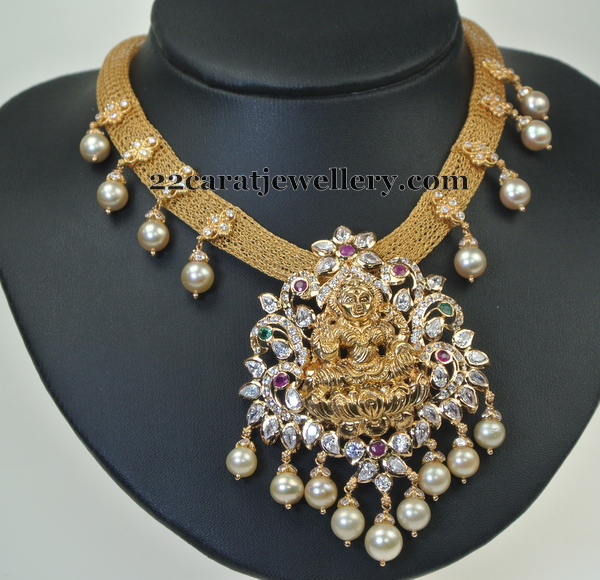 Adorable Laxmi Set by Swarna Sri Jewellers - Jewellery Designs