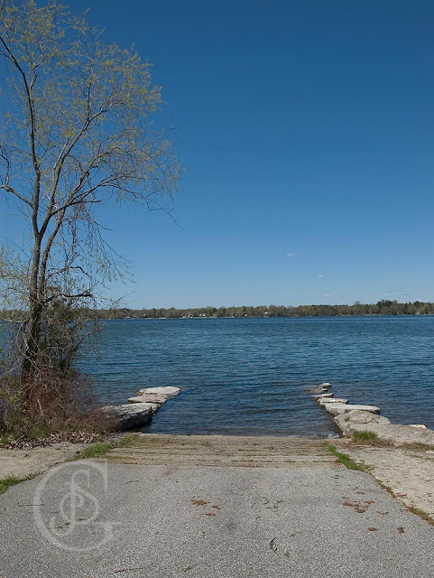 Bass Lake Provincial Park, Orillia - a view of the boat launch area