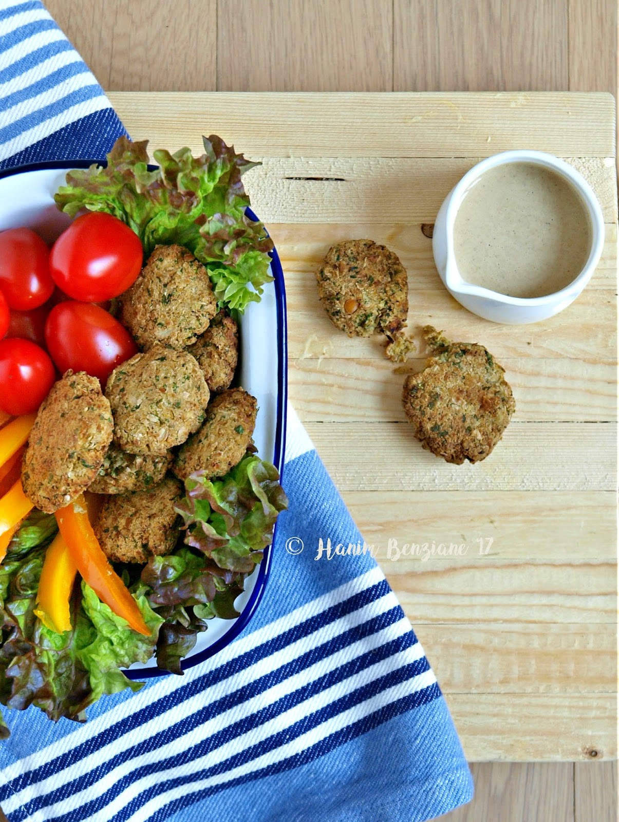 Baked Falafel with Tahini Sauce