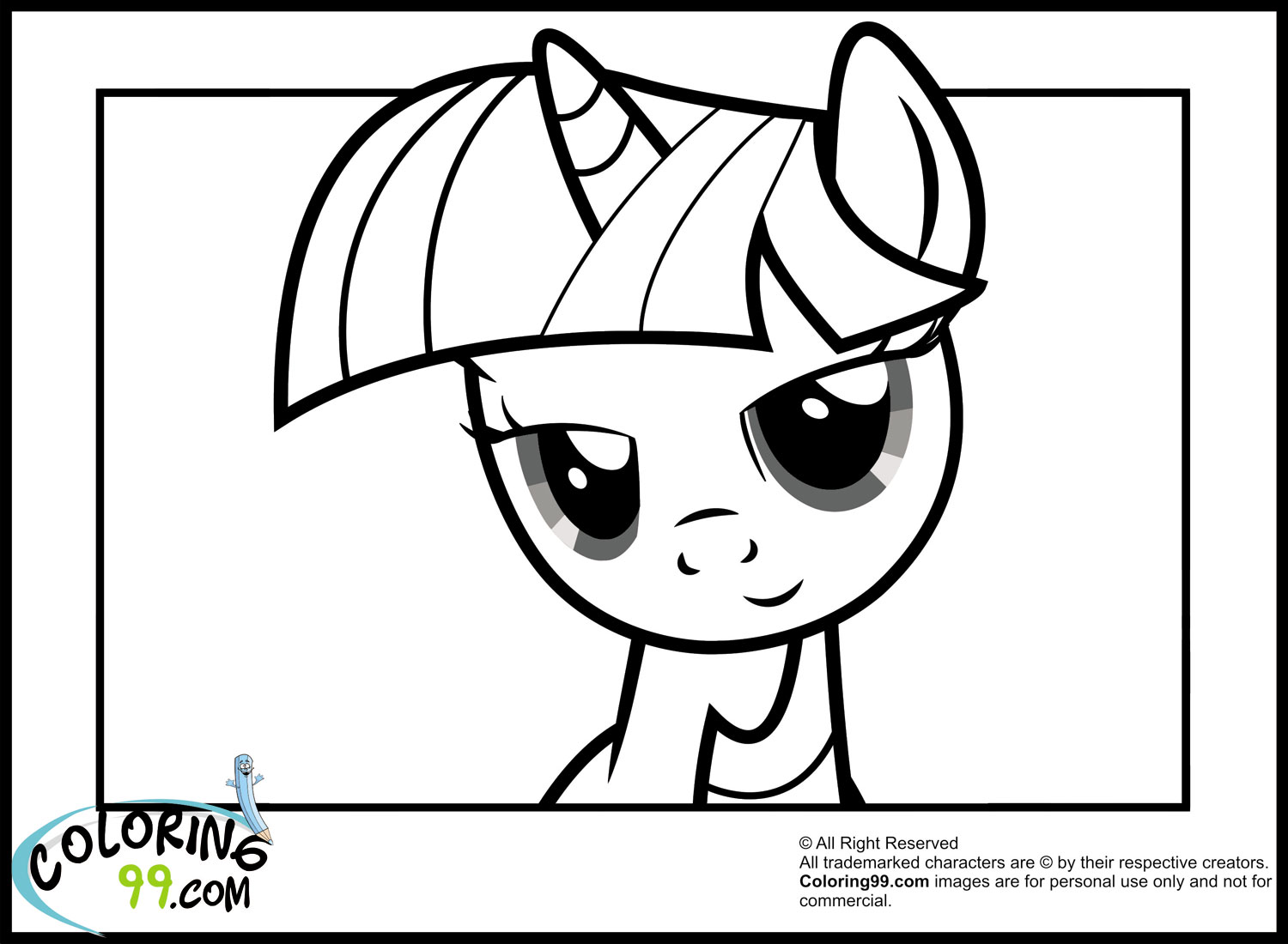 My Little Pony Twilight Sparkle Coloring Pages | Team colors