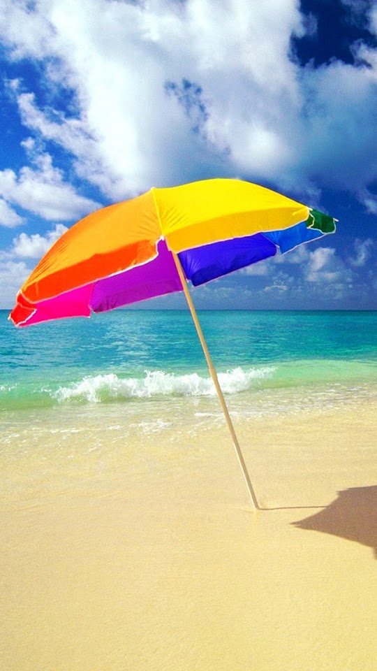   Beach Umbrella On The Beach   Galaxy Note HD Wallpaper