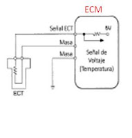 cómo llega la información del sensor a la ECU