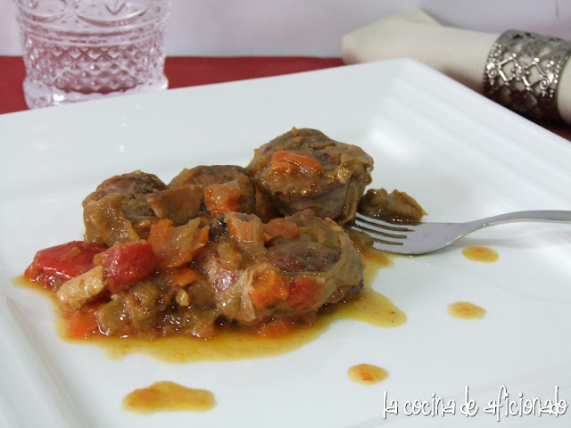 la cocina de aficionado: Ossobuco de cerdo en salsa