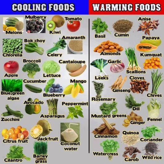cooling warming foods Chinese medicine traditional randommusings.filminspector.com