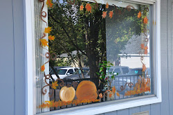 window painting fall windows painted mural start watercolors jen taylor autumn scapes did friend means finally which thanksgiving