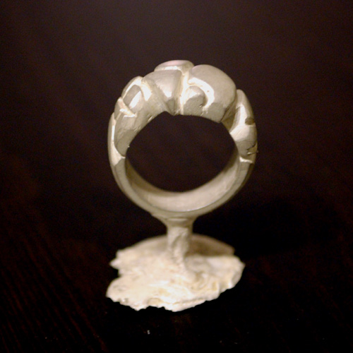 BlueTuque Lost Wax Casting Carved Stone Ring