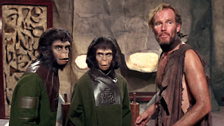 Cornelius, Dr. Zira, and Taylor in Planet Of The Apes (1968)