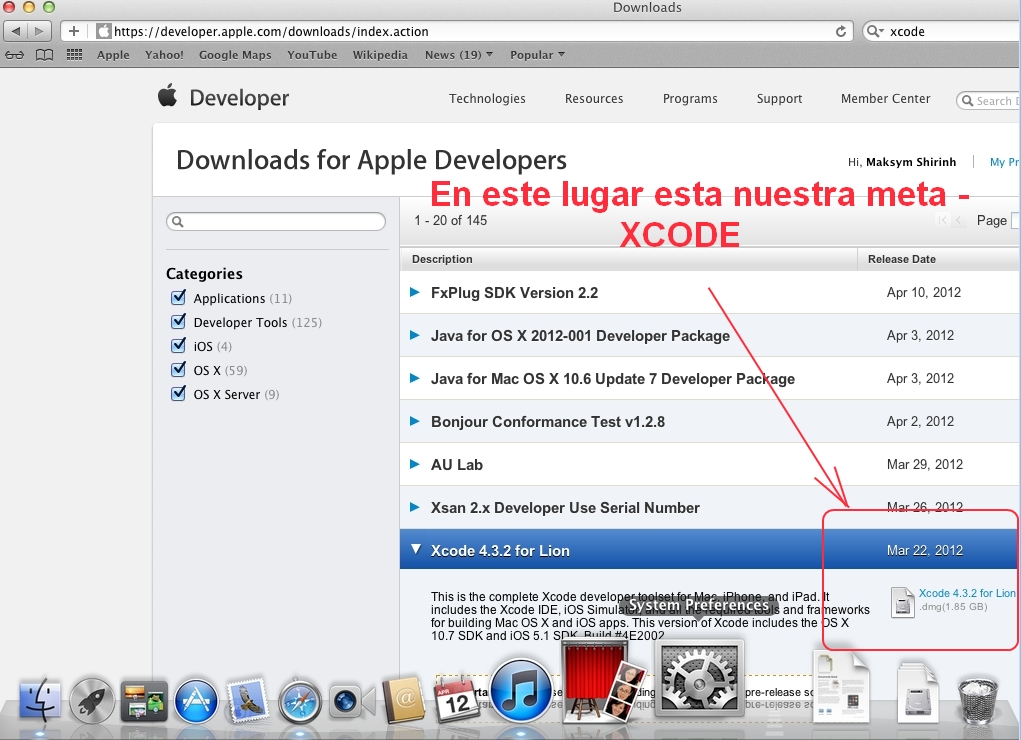 u k r a X: Instalar Xcode en Windows XP.