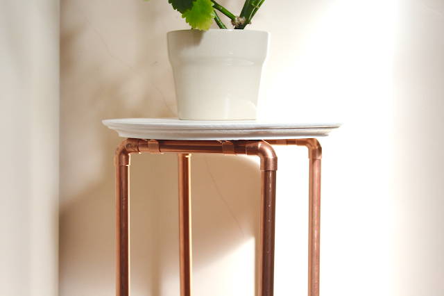 DIY Copper Leg Plant Stand