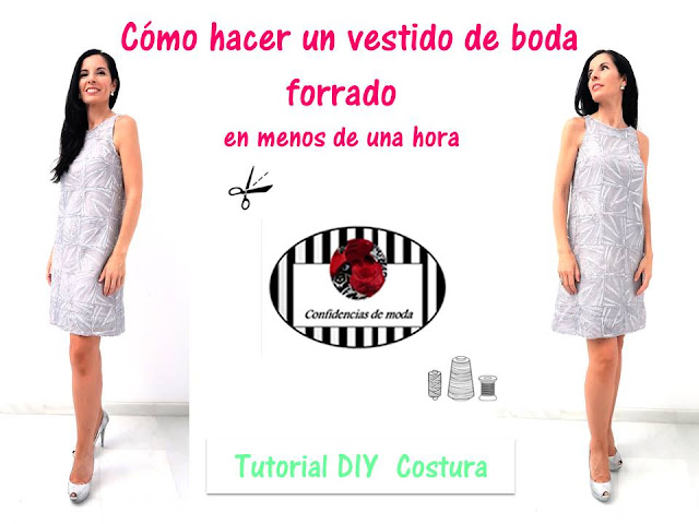 Cómo hacer un vestido de boda forrado en menos de una hora. Tutorial DIY costura