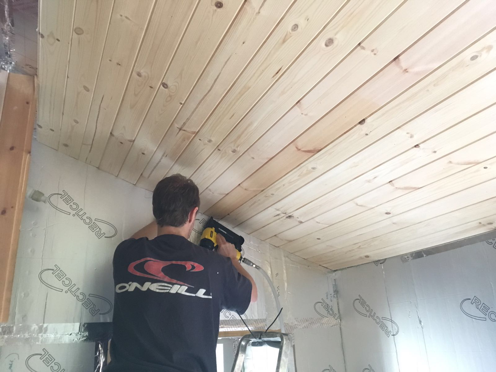 Broombuild Ceiling Cladding Bathroom Storage 1st Wet Test