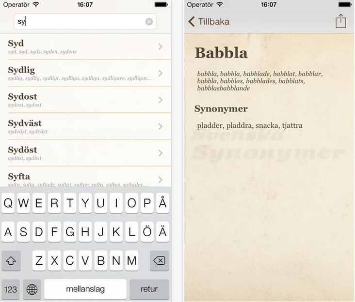 iPadappar i skolans värld Svenska synonymer