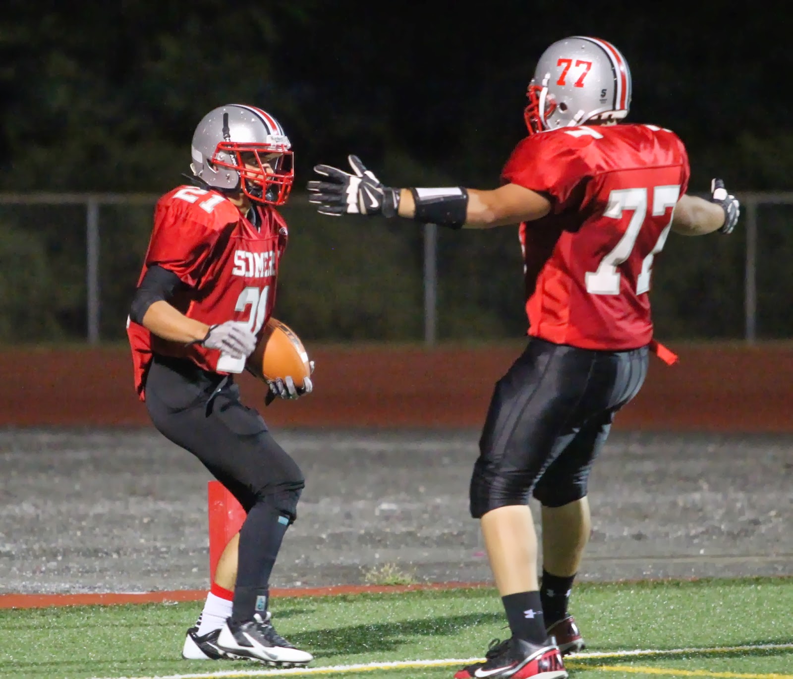The Somers Record Somers varsity football team cruises to win