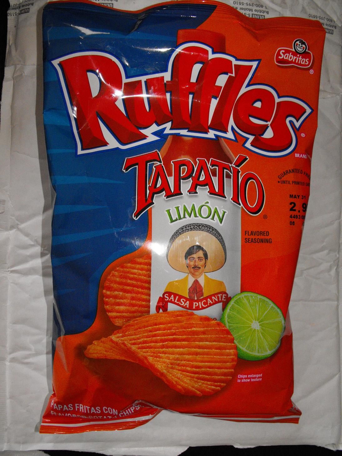 Hot Chicks Eatin' Spicy Chips Snack 158 Ruffles Tapatío Limón
