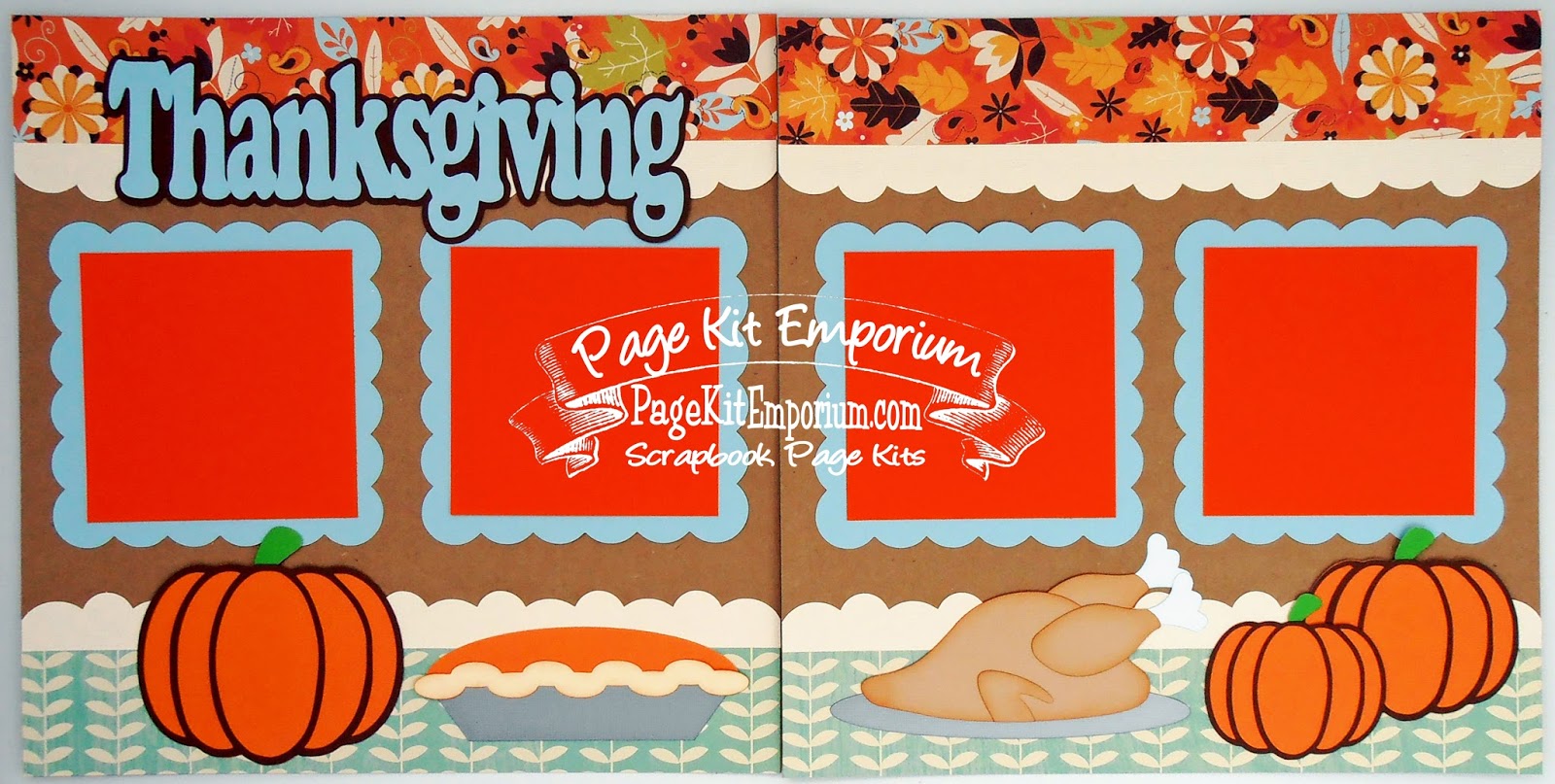 BLJ Graves Studio Thanksgiving Scrapbook Page Kits