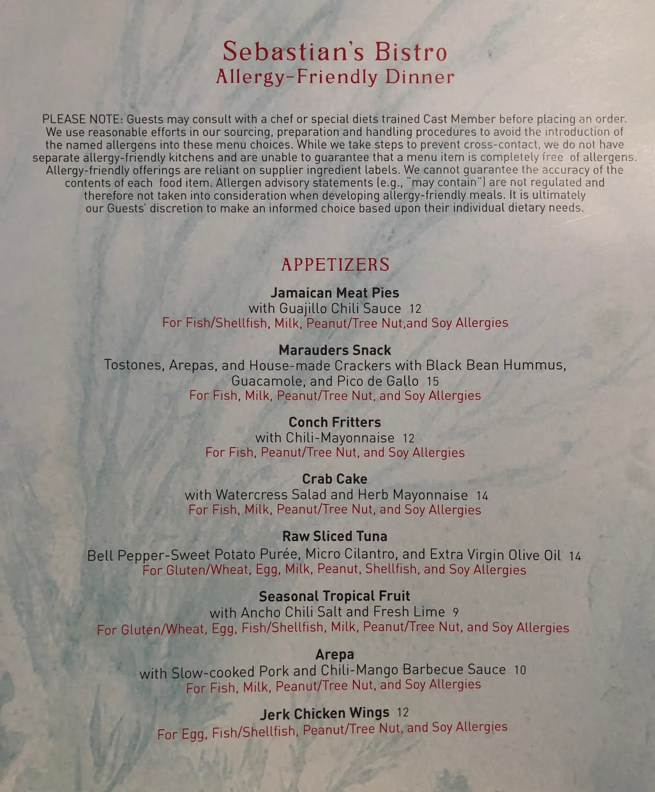 Alexis's Gluten Free Adventures: Sebastian's Bistro - Disney's ...