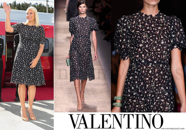 Crown Princess Mette-Marit wore Valentino Dress from Spring 2013 Ready to Wear Collection