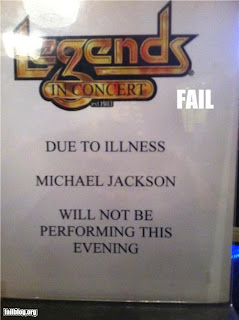 Michael Jackson not performing due to illness