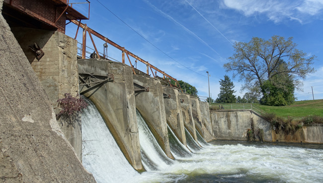 Pucker Street Hydroelectric Dam in Niles, Michigan