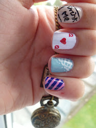 wonderland alice nail inspired ah ice zing gold barry polishes indigo gelly lychee foil strawberry basic moon cream