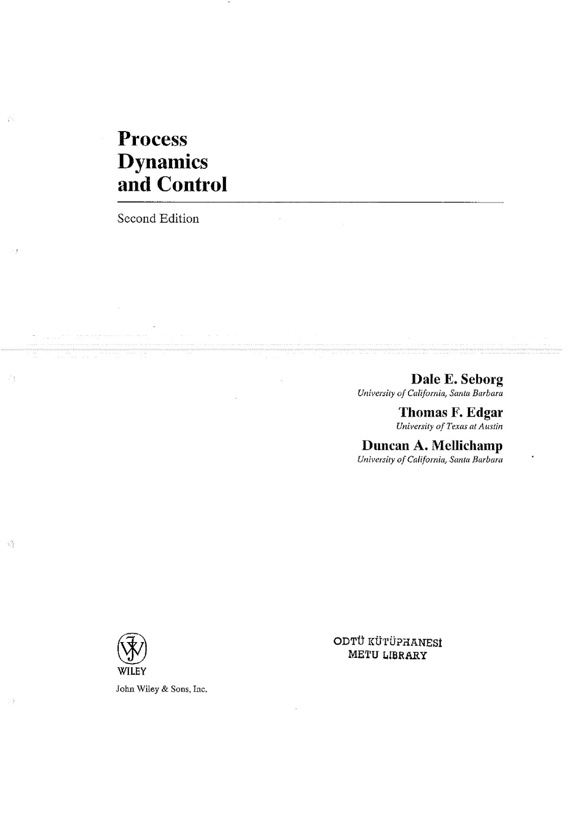 Ebook Process Dynamics and Control (2nd Second Edition) by Dale E.S ...